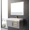 Castello Usa Thames 36-inch Gray Vanity Set with White Top and Gold Handles CB-MC-36G-GLD-20146-WH - alternate 4